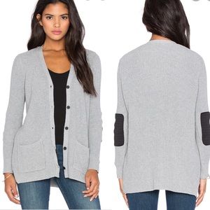 525 America Womens Ribbed Cardigan S Grey